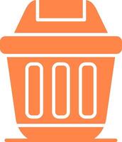 Müllcontainer kreatives Icon-Design vektor