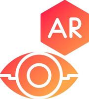 ar Kontakt Linse kreativ Symbol Design vektor