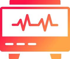 EKG-Monitor kreatives Icon-Design vektor