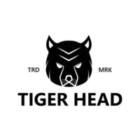 einfach Konzept Tiger Kopf Logo Design zum Unternehmen und Unternehmen vektor