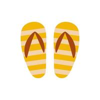 Gelb Strand Flip Flops Vektor Illustration