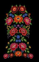 ukrainisch National Stickerei, Satin- Stich Blumen vektor