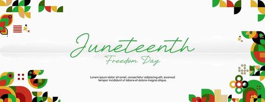 19. Juni Freiheit Tag Banner. afrikanisch amerikanisch Freiheit Tag zu zelebrieren. abstrakt Hintergrund mit geometrisch Design zum 19. Juni Freiheit Tag vektor