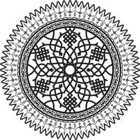 vektor svart svartvit runda turkiska prydnad. ottoman cirkel, ringa, ram
