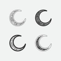 eid Mubarak Symbol Logo islamisch und Ramdhan Religion Illustration Logo Design Vektor Moschee