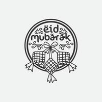 eid Mubarak Symbol Logo islamisch und Ramdhan Religion Illustration Logo Design Vektor Moschee