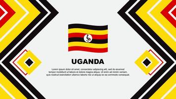 Uganda Flagge abstrakt Hintergrund Design Vorlage. Uganda Unabhängigkeit Tag Banner Hintergrund Vektor Illustration. Uganda Design