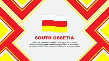 Süd ossetien Flagge abstrakt Hintergrund Design Vorlage. Süd ossetien Unabhängigkeit Tag Banner Hintergrund Vektor Illustration. Süd ossetien Vektor