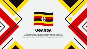 uganda flagga abstrakt bakgrund design mall. uganda oberoende dag baner tapet vektor illustration. uganda illustration