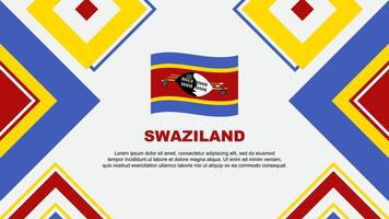 swaziland flagga abstrakt bakgrund design mall. swaziland oberoende dag baner tapet vektor illustration. swaziland oberoende dag