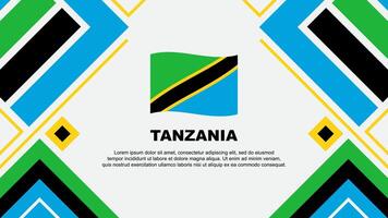 tanzania flagga abstrakt bakgrund design mall. tanzania oberoende dag baner tapet vektor illustration. tanzania flagga