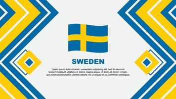 Schweden Flagge abstrakt Hintergrund Design Vorlage. Schweden Unabhängigkeit Tag Banner Hintergrund Vektor Illustration. Schweden Design