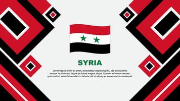 Syrien Flagge abstrakt Hintergrund Design Vorlage. Syrien Unabhängigkeit Tag Banner Hintergrund Vektor Illustration. Syrien Karikatur
