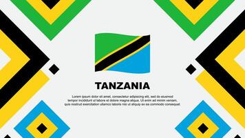 tanzania flagga abstrakt bakgrund design mall. tanzania oberoende dag baner tapet vektor illustration. tanzania mall