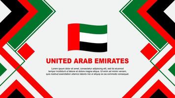 vereinigt arabisch Emirate Flagge abstrakt Hintergrund Design Vorlage. vereinigt arabisch Emirate Unabhängigkeit Tag Banner Hintergrund Vektor Illustration. Banner