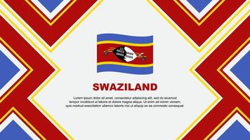 Swasiland Flagge abstrakt Hintergrund Design Vorlage. Swasiland Unabhängigkeit Tag Banner Hintergrund Vektor Illustration. Swasiland Vektor