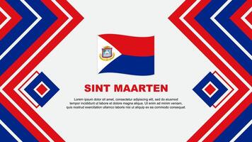 sint maarten Flagge abstrakt Hintergrund Design Vorlage. sint maarten Unabhängigkeit Tag Banner Hintergrund Vektor Illustration. sint maarten Design