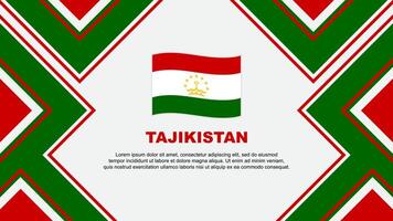 Tadschikistan Flagge abstrakt Hintergrund Design Vorlage. Tadschikistan Unabhängigkeit Tag Banner Hintergrund Vektor Illustration. Tadschikistan Vektor