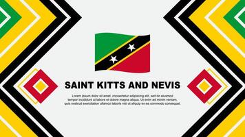 helgon kitts och nevis flagga abstrakt bakgrund design mall. helgon kitts och nevis oberoende dag baner tapet vektor illustration. design