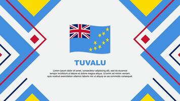 Tuvalu Flagge abstrakt Hintergrund Design Vorlage. Tuvalu Unabhängigkeit Tag Banner Hintergrund Vektor Illustration. Tuvalu Illustration