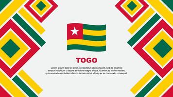 Togo flagga abstrakt bakgrund design mall. Togo oberoende dag baner tapet vektor illustration. Togo