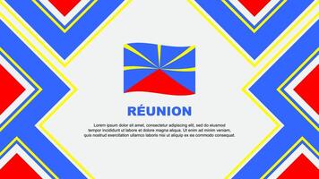 Wiedervereinigung Flagge abstrakt Hintergrund Design Vorlage. Wiedervereinigung Unabhängigkeit Tag Banner Hintergrund Vektor Illustration. Vektor