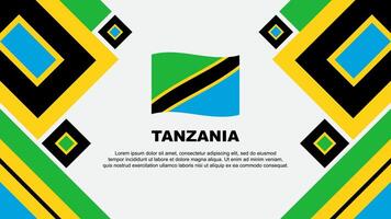 Tansania Flagge abstrakt Hintergrund Design Vorlage. Tansania Unabhängigkeit Tag Banner Hintergrund Vektor Illustration. Tansania Karikatur