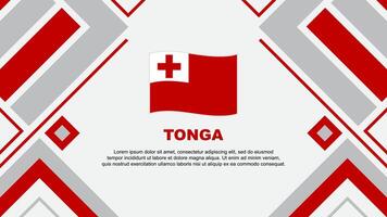 Tonga Flagge abstrakt Hintergrund Design Vorlage. Tonga Unabhängigkeit Tag Banner Hintergrund Vektor Illustration. Tonga Flagge
