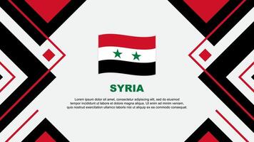 Syrien Flagge abstrakt Hintergrund Design Vorlage. Syrien Unabhängigkeit Tag Banner Hintergrund Vektor Illustration. Syrien Illustration