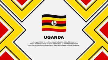 Uganda Flagge abstrakt Hintergrund Design Vorlage. Uganda Unabhängigkeit Tag Banner Hintergrund Vektor Illustration. Uganda Vektor