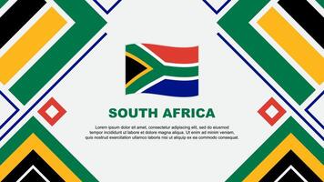 Süd Afrika Flagge abstrakt Hintergrund Design Vorlage. Süd Afrika Unabhängigkeit Tag Banner Hintergrund Vektor Illustration. Süd Afrika Flagge