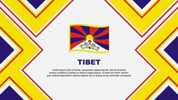 Tibet Flagge abstrakt Hintergrund Design Vorlage. Tibet Unabhängigkeit Tag Banner Hintergrund Vektor Illustration. Tibet Vektor