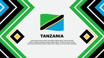 tanzania flagga abstrakt bakgrund design mall. tanzania oberoende dag baner tapet vektor illustration. tanzania design
