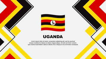 uganda flagga abstrakt bakgrund design mall. uganda oberoende dag baner tapet vektor illustration. uganda baner