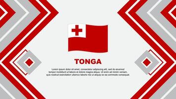 Tonga Flagge abstrakt Hintergrund Design Vorlage. Tonga Unabhängigkeit Tag Banner Hintergrund Vektor Illustration. Tonga Design