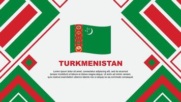 turkmenistan flagga abstrakt bakgrund design mall. turkmenistan oberoende dag baner tapet vektor illustration. turkmenistan flagga