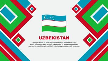 Usbekistan Flagge abstrakt Hintergrund Design Vorlage. Usbekistan Unabhängigkeit Tag Banner Hintergrund Vektor Illustration. Usbekistan Karikatur