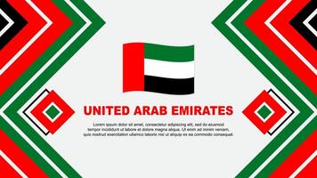 vereinigt arabisch Emirate Flagge abstrakt Hintergrund Design Vorlage. vereinigt arabisch Emirate Unabhängigkeit Tag Banner Hintergrund Vektor Illustration. Design