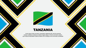 tanzania flagga abstrakt bakgrund design mall. tanzania oberoende dag baner tapet vektor illustration. tanzania vektor