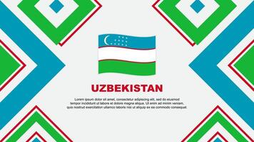 Usbekistan Flagge abstrakt Hintergrund Design Vorlage. Usbekistan Unabhängigkeit Tag Banner Hintergrund Vektor Illustration. Usbekistan Unabhängigkeit Tag
