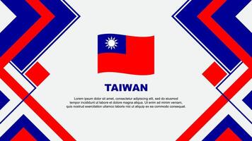 Taiwan Flagge abstrakt Hintergrund Design Vorlage. Taiwan Unabhängigkeit Tag Banner Hintergrund Vektor Illustration. Taiwan Banner