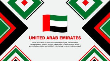 förenad arab emirates flagga abstrakt bakgrund design mall. förenad arab emirates oberoende dag baner tapet vektor illustration. oberoende dag