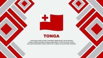 Tonga Flagge abstrakt Hintergrund Design Vorlage. Tonga Unabhängigkeit Tag Banner Hintergrund Vektor Illustration. Tonga