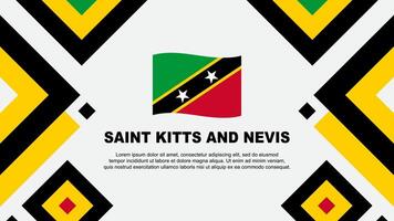 helgon kitts och nevis flagga abstrakt bakgrund design mall. helgon kitts och nevis oberoende dag baner tapet vektor illustration. mall