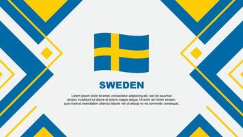 Schweden Flagge abstrakt Hintergrund Design Vorlage. Schweden Unabhängigkeit Tag Banner Hintergrund Vektor Illustration. Schweden Illustration