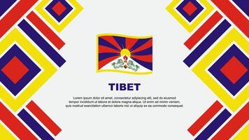 tibet flagga abstrakt bakgrund design mall. tibet oberoende dag baner tapet vektor illustration. tibet