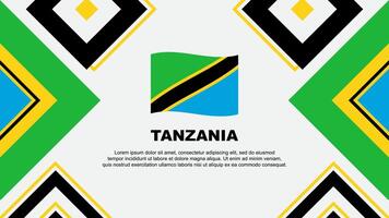 tanzania flagga abstrakt bakgrund design mall. tanzania oberoende dag baner tapet vektor illustration. tanzania oberoende dag