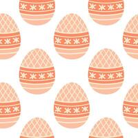 Ostern Eier nahtlos Muster, Ostern Symbol, dekorativ Vektor Elemente. Ostern farbig Eier einfach Muster. Vektor Illustration isoliert.