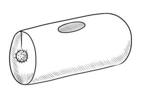 svart och vit vektor teckning av en tunnel för husdjur