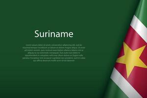 suriname nationell flagga isolerat på bakgrund med copy vektor